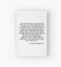 She was beautiful - F Scott Fitzgerald Hardcover Journal