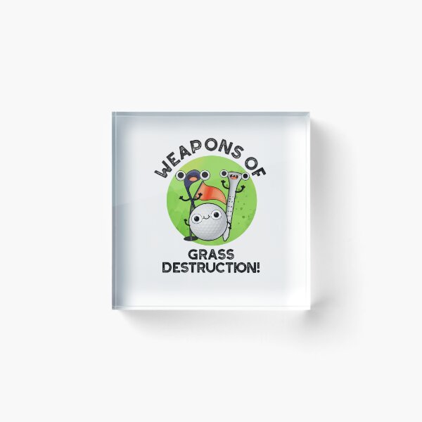 Item preview, Weapons Of Grass Destruction Funny Golf Puns  designed and sold by punnybone.