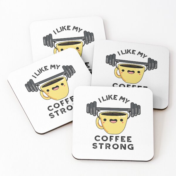 Item preview, I Like My Coffee Strong Funny Drink Puns  designed and sold by punnybone.