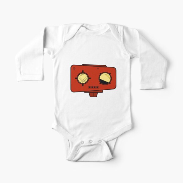 Robot Head Long Sleeve Baby One-Piece
