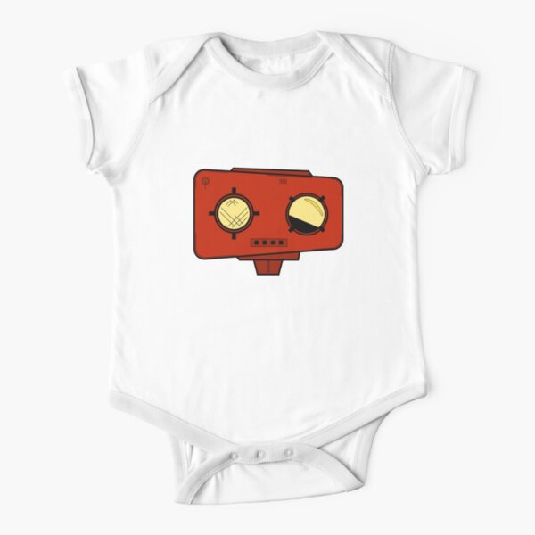 Robot Head Short Sleeve Baby One-Piece