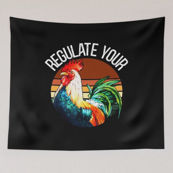 Item preview, Regulate Your Cock Rooster Faminist Women's Rights Pro Choice designed and sold by Dolphin Graphic.