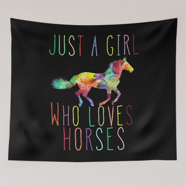 Item preview, Just A Girl Who Loves Horses Funny Horseback Riding designed and sold by nwaja-art.