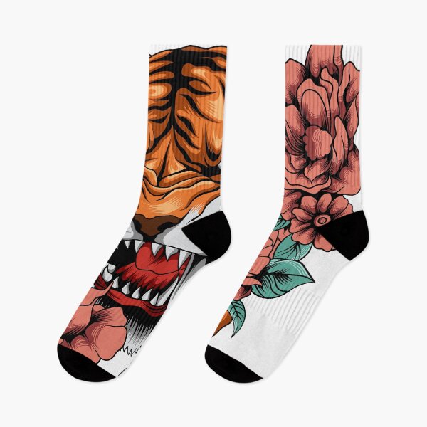 Item preview, Roaring Tiger and Flower designed and sold by Marciano Graphic.