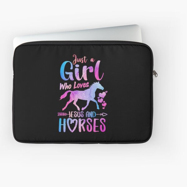 Aperçu de l'œuvre Juste une fille qui aime Jésus et les chevaux créée et vendue par nwaja-art.