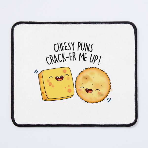 Item preview, Cheesy Puns Crack-er Me Up Funny Cheese Puns designed and sold by punnybone.
