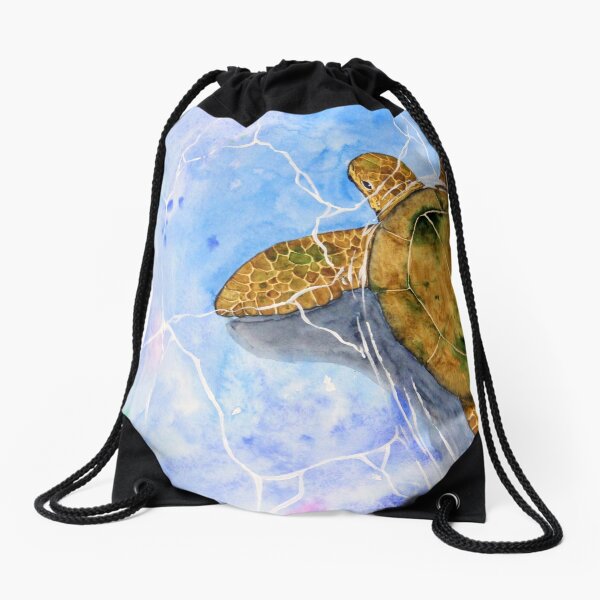 clear waters Drawstring Bag