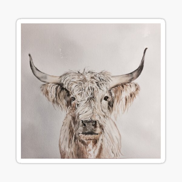 Vista previa del artículo con la obra «¡Eleanor, la vaca de las Highlands!», diseñado y vendido por emmagreeneart.