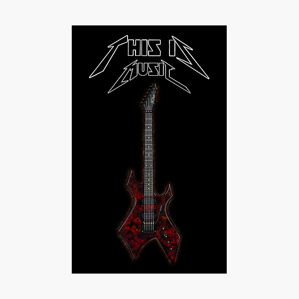 "Flaming Eddie Munson Guitar This is Music" Photographic Print for Sale