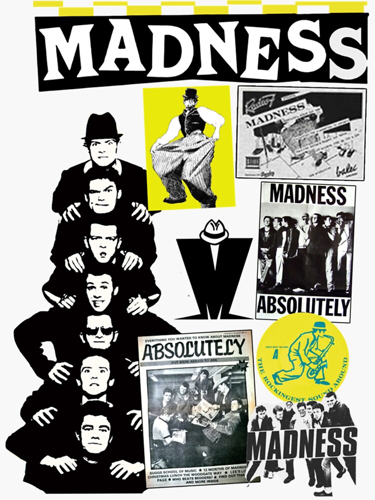 "absolutely The madness retro band gift for fans " Sticker for Sale by McCormic Redbubble
