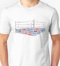 Wrestling Ring Word Cloud Unisex T-Shirt