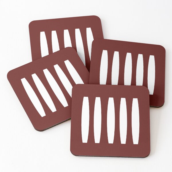 Item preview, Burgundy and White Lines Abstract Bars Pattern, EZonTHEi designed and sold by EZonThei.