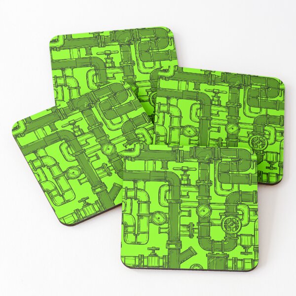 Item preview, Green within Green Pipe Pattern designed and sold by Art-by-Geoff.