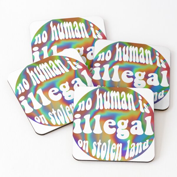 Item preview, no human is illegal on stolen land designed and sold by creviston13.