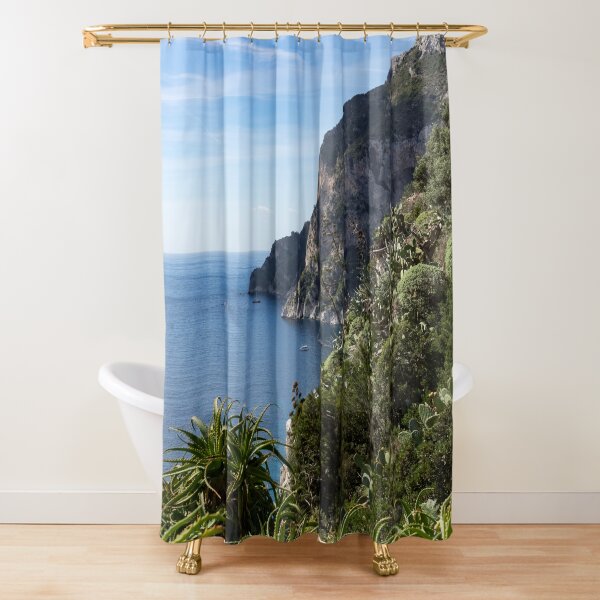 Hot Seaside Afternoon - Mediterranean Magic of Capri Shower Curtain