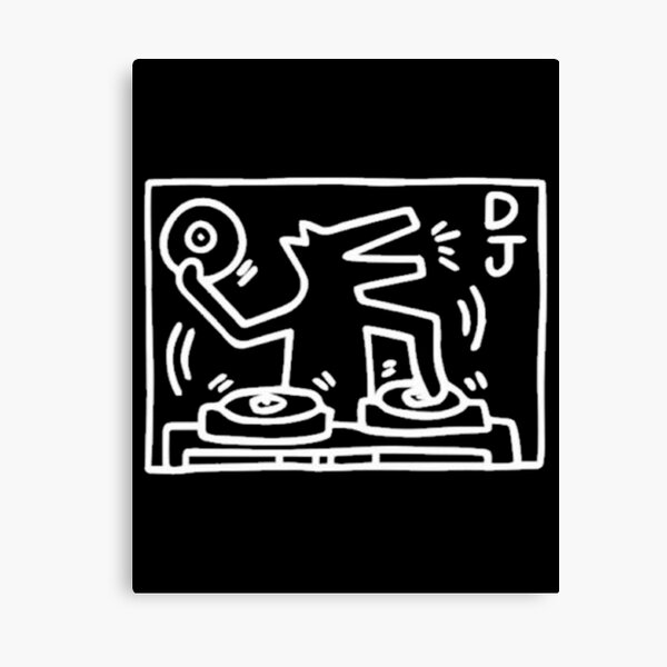 DJ Keith Haring Impression sur toile