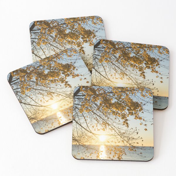 Item preview, Brilliant Yellows and Blues - the Golden Maple on the Lake Shore designed and sold by Georgia Mizuleva.