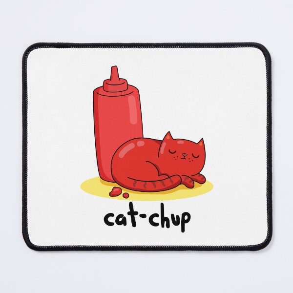 Item preview, Cat-chup Funny Cat Ketchup Puns  designed and sold by punnybone.