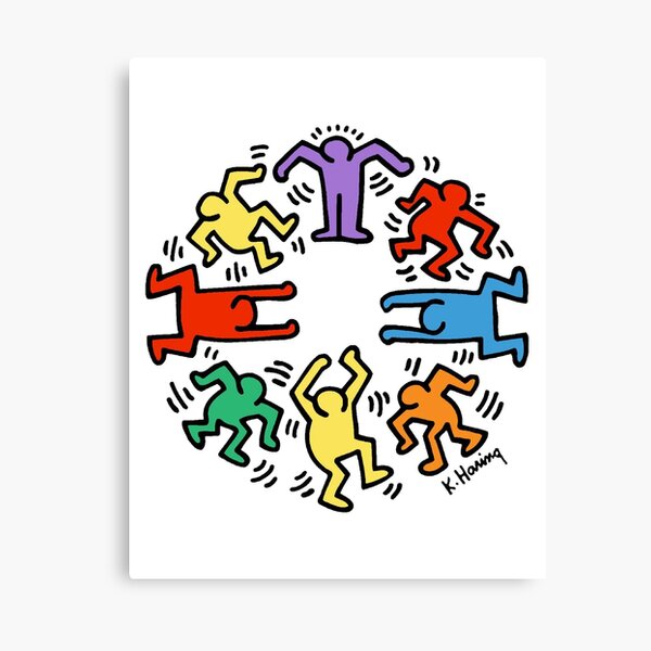 Danse Keith Haring Impression sur toile