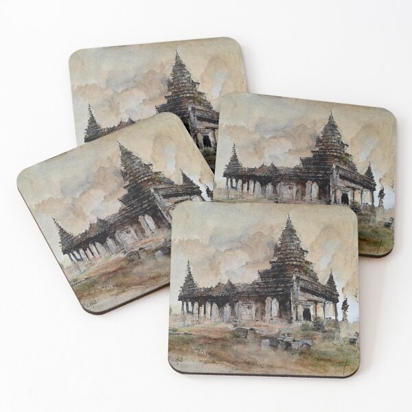 Item preview, Cambodian Temples Inkwash designed and sold by BoutiqueBenny.
