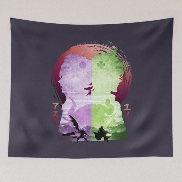 Item preview, Strong Prodigy With Amazing Magical Power Minimalist Silhouette Asta And Yuno Cute Fans designed and sold by Bess101Stefany.