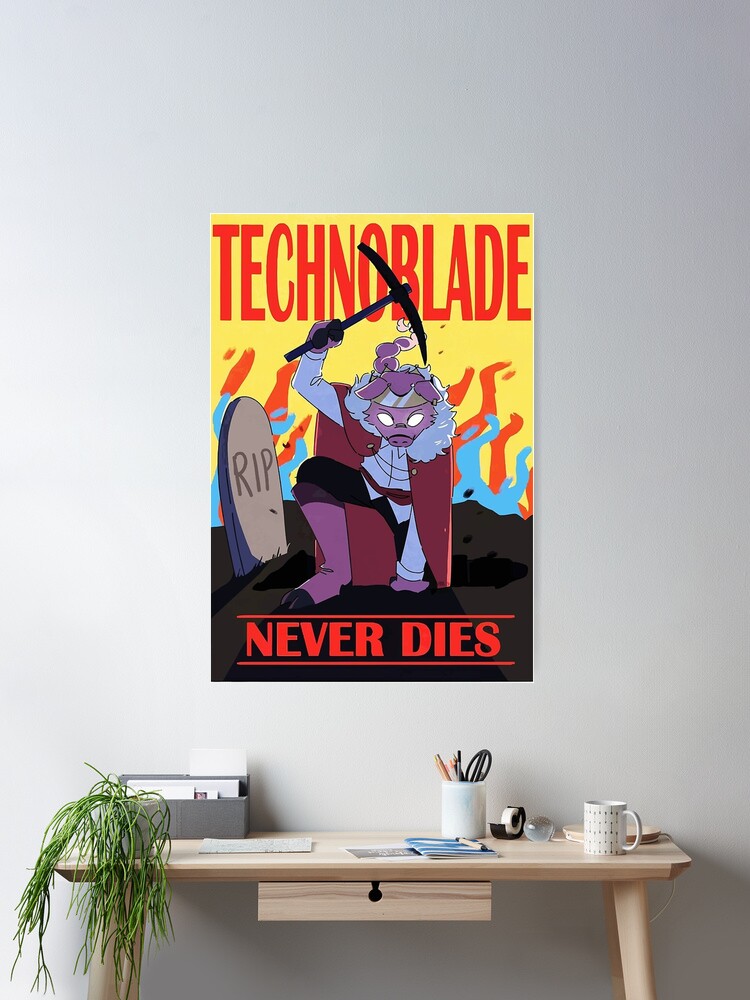 technoblade never dies art Poster for Sale by khunthull