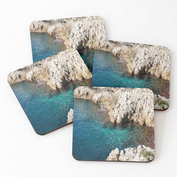 Item preview, Cote D Azur - Silky Mediterranean Cove in the Sunshine designed and sold by Georgia Mizuleva.