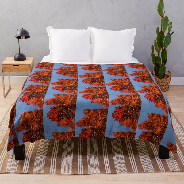 Item preview, Radiant Reds - Oak Leaves and Brilliant Blue Sky designed and sold by Georgia Mizuleva.