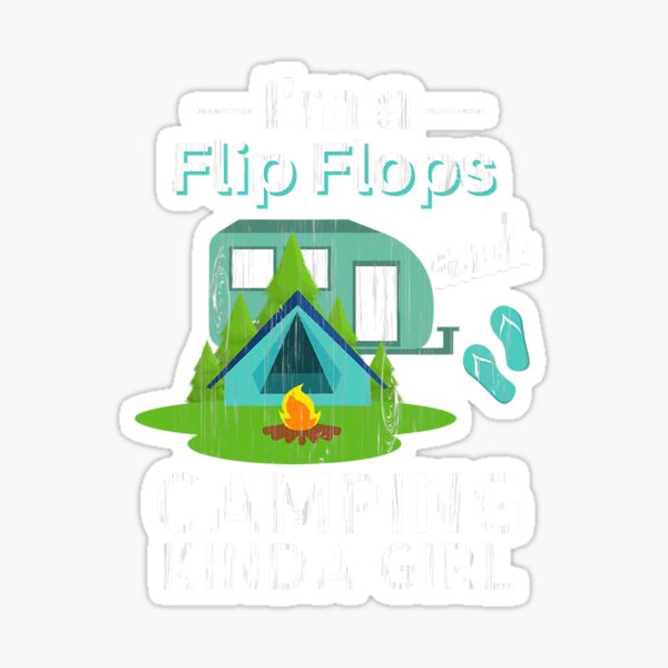 happy camper flip flops