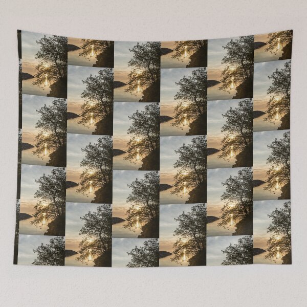 Item preview, Lakeside Golds and Greens - Brilliant, Beautiful Sunrise on the Lake designed and sold by Georgia Mizuleva.