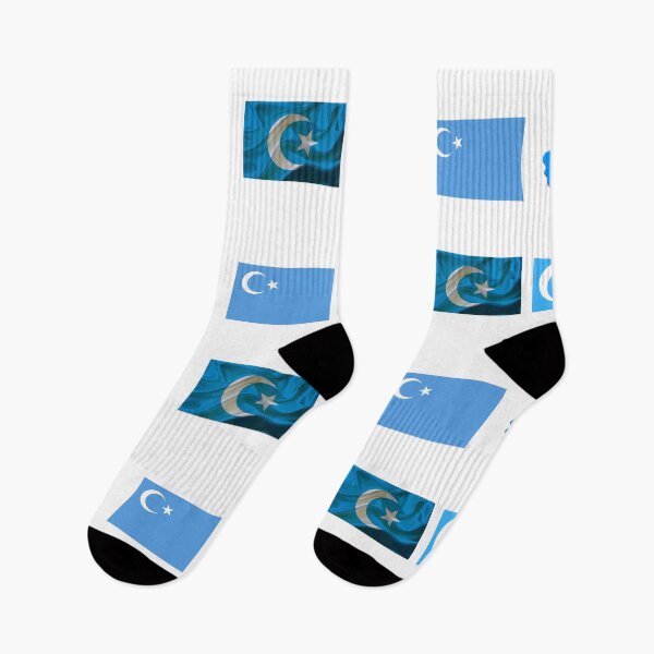 Item preview, East Turkestan Flag; Uyghurs designed and sold by CoolDesignUSA.