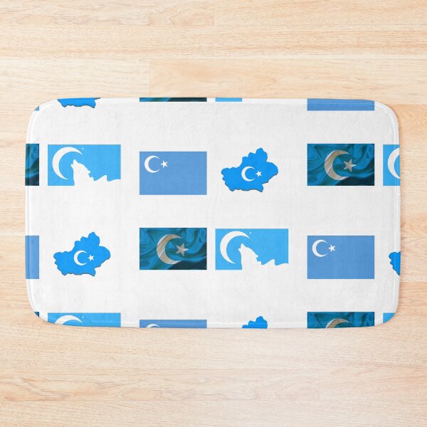 Item preview, East Turkestan Flag; Uyghurs designed and sold by CoolDesignUSA.