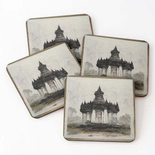 Item preview, Cambodian Temples Inkwash designed and sold by BoutiqueBenny.