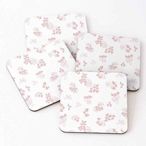 Item preview, Hand-Drawn Hearts Pink and White designed and sold by WalkSimplyArt.