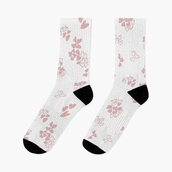 Item preview, Hand-Drawn Hearts Pink and White designed and sold by WalkSimplyArt.