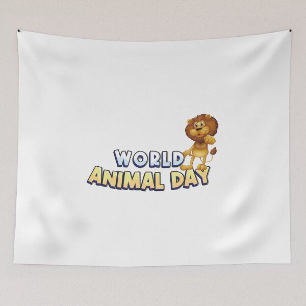 Item preview, World Animal Day, Lion Human Cat-Like Cartoon designed and sold by MarletteHome.