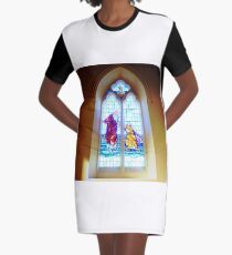 Stained Glass Window - Holy Trinity Anglican church, Williamstown, Vic. Australia Graphic T-Shirt Dress