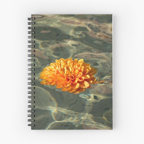 Item preview, Floating Sunshine - a Vivid Orange Chrysanthemum in Silken Fountain Reflections designed and sold by Georgia Mizuleva.