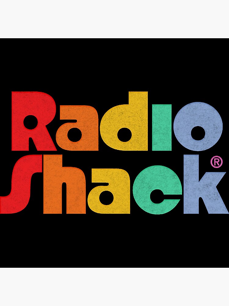"Radio Shack 70s Faded Rainbow Aesthetic Logo Design " Poster for Sale
