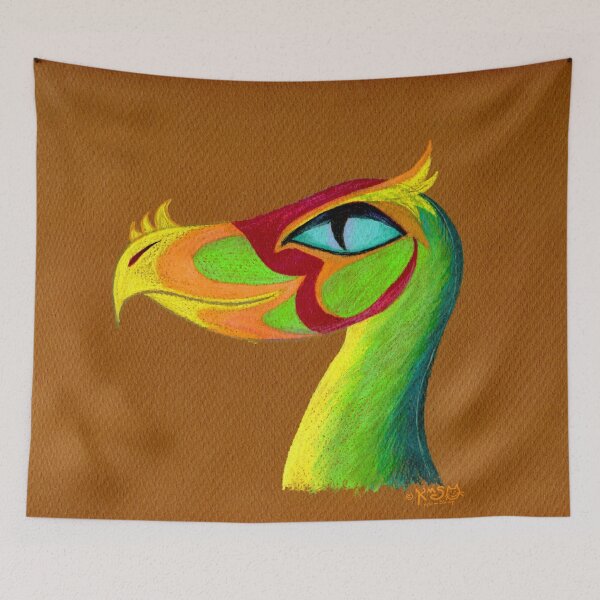 Item preview, Tropical Dragon Portrait designed and sold by Cats-And-Kat.