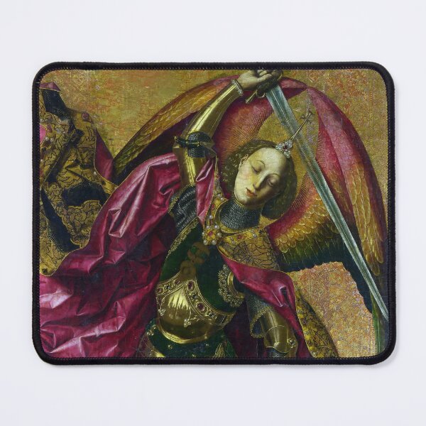 Item preview, Saint Michael defeats the devil Bartolomé Bermejo designed and sold by Seek & Ye Shall Find.