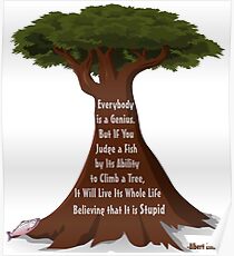 Everybody is a Genius: Einstein Poster