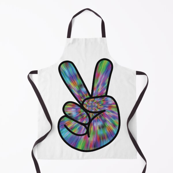 Item preview, Peace Fingers Glitched Colorful Pattern designed and sold by ETVdesign.