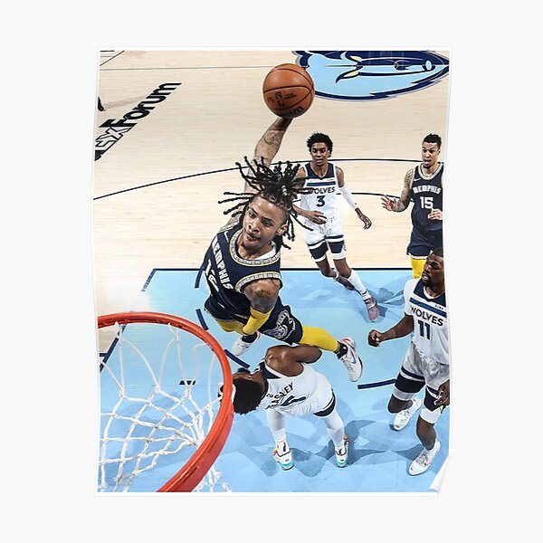 Ja Morant throwback jersey Poster for Sale by Hamzakamran