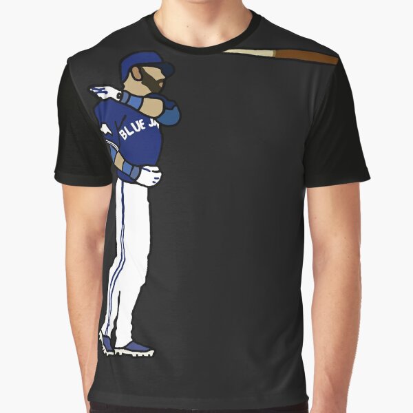 The Bautista Bat Flip, Adult T-Shirt / 3XL - T-Shirt - Blue - Sports Fan Gear | breakingt