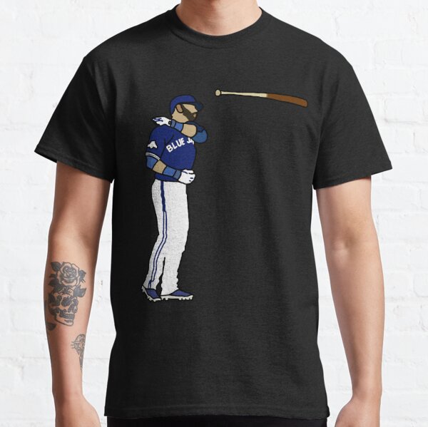 The Bautista Bat Flip, Hoodie / Small - T-Shirt - Blue - Sports Fan Gear | breakingt