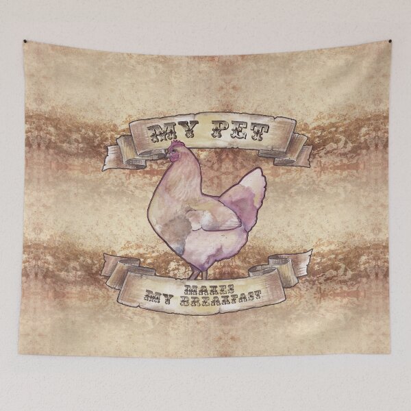 Item preview, My Pet Makes My Breakfast Chicken designed and sold by Lyddie Doodles.