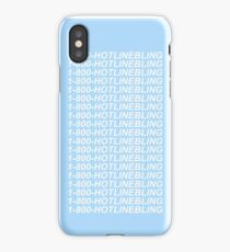 1-800-HOTLINE BLING BLUE iPhone Case