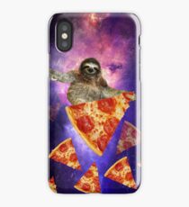Sloth Galaxy Hungry for a Ride Space Travel on Pizza iPhone Case/Skin
