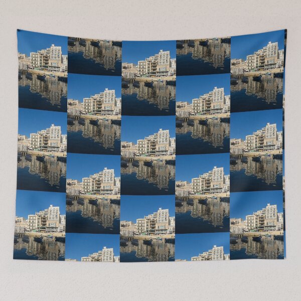 Item preview, Bright Blue LOVE, Upside Down at Maltas St Julian Harbor designed and sold by Georgia Mizuleva.